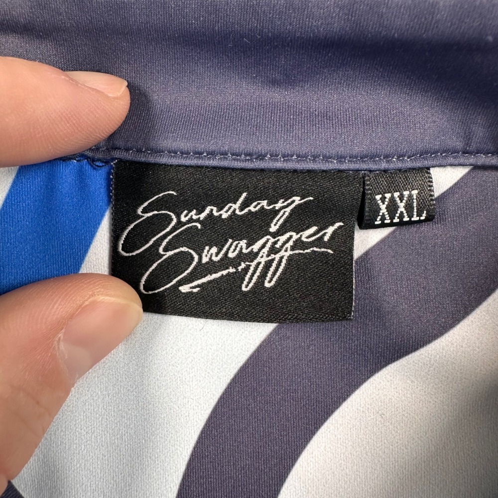 [Lot of 2]Sunday Swagger Polo Golf Shirt Men's 2XL Abstract Print Performance - Picture 6 of 11